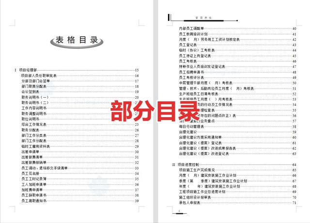 工程管理必備！全套項目管理表格，包括進度管理，成本管理等（工程項目管理表格大全）