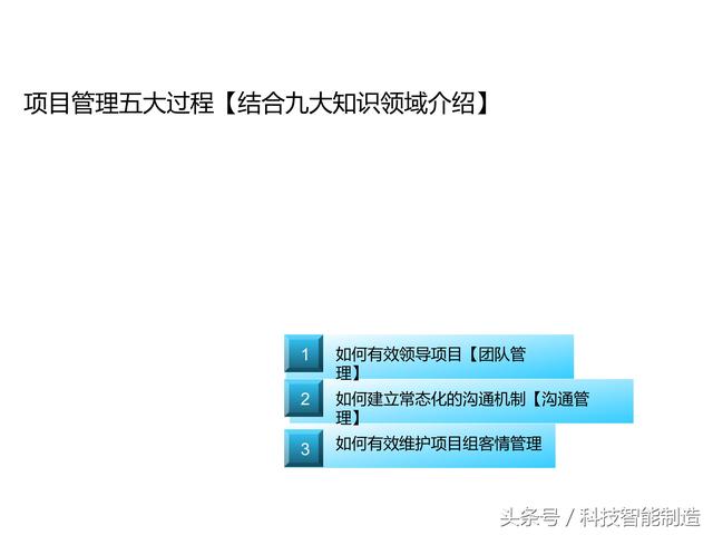 項目管理內部培訓資料，項目管理的五大過程和九大知識，你知道嗎