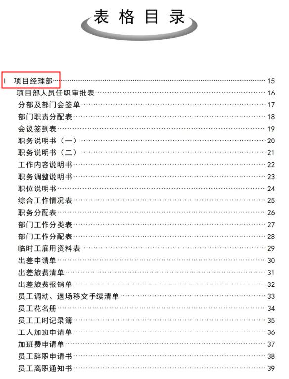 工程項目管理人員必備：全套項目管理表格，非常全面，直接拿去用