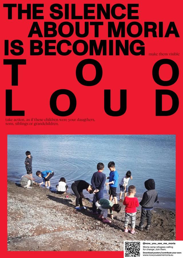 他7個月征集了400多張海報，用風格獨特的設計為難民問題發聲