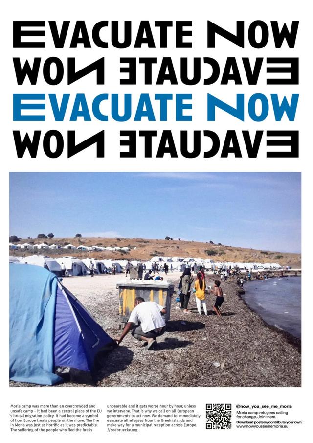 他7個月征集了400多張海報，用風格獨特的設計為難民問題發聲
