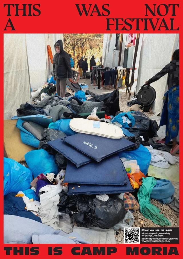 他7個月征集了400多張海報，用風格獨特的設計為難民問題發聲