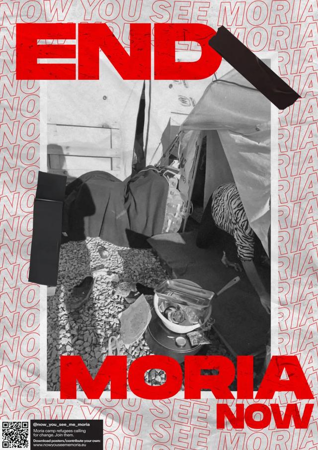 他7個月征集了400多張海報，用風格獨特的設計為難民問題發聲