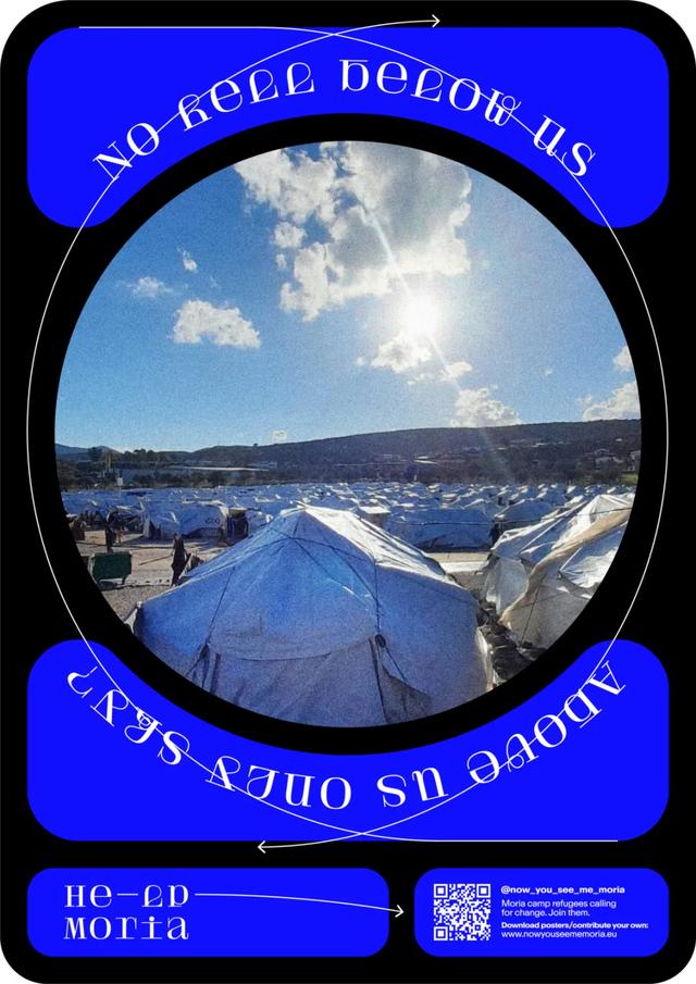 他7個月征集了400多張海報，用風格獨特的設計為難民問題發聲