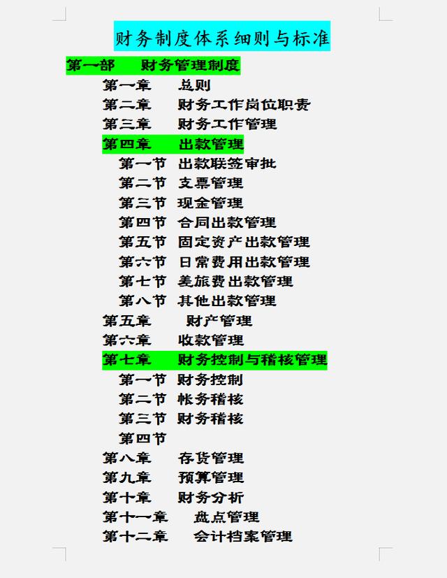 財務制度體系細則與標準，從財務管理制度到財務控制，內容全面